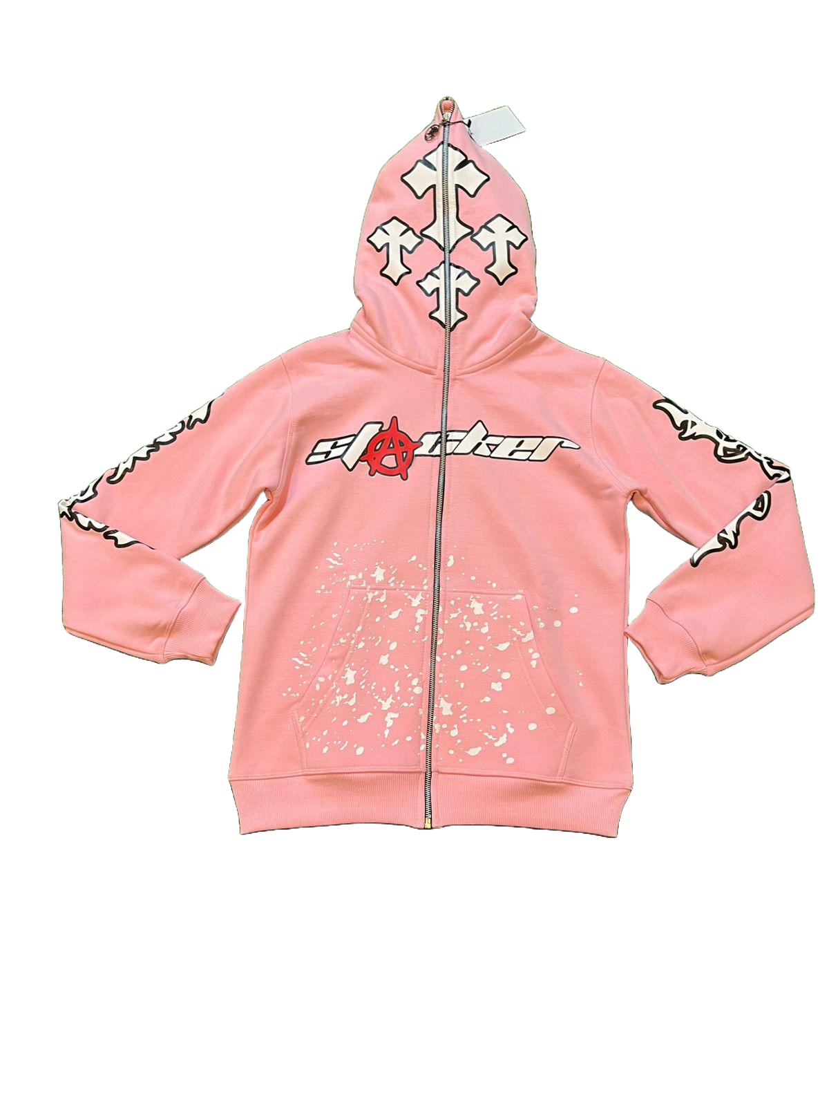 'Sweet Aggression' Full-Zip Hoodie (Pink)