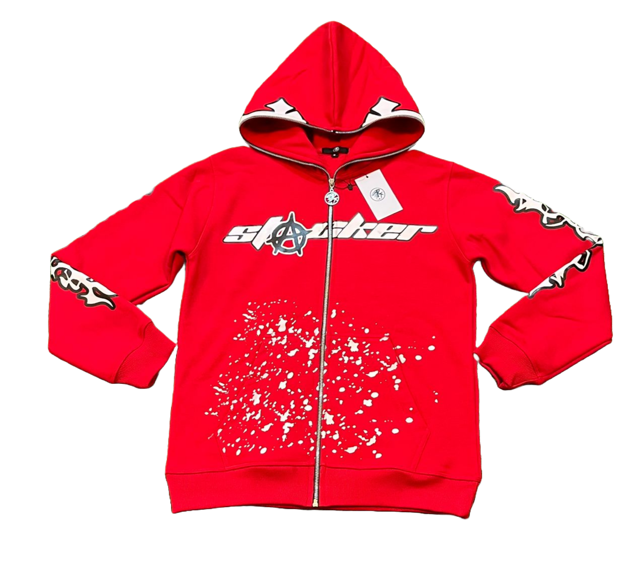 'Stacker Mentality' Full-Zip Hoodie (Red)