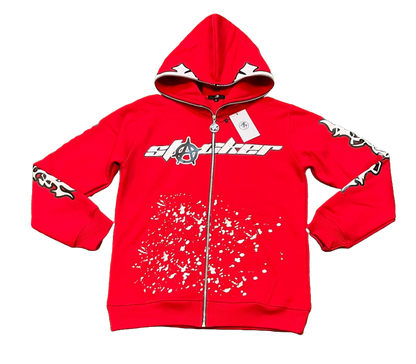 'Stacker Mentality' Full-Zip Hoodie (Red)