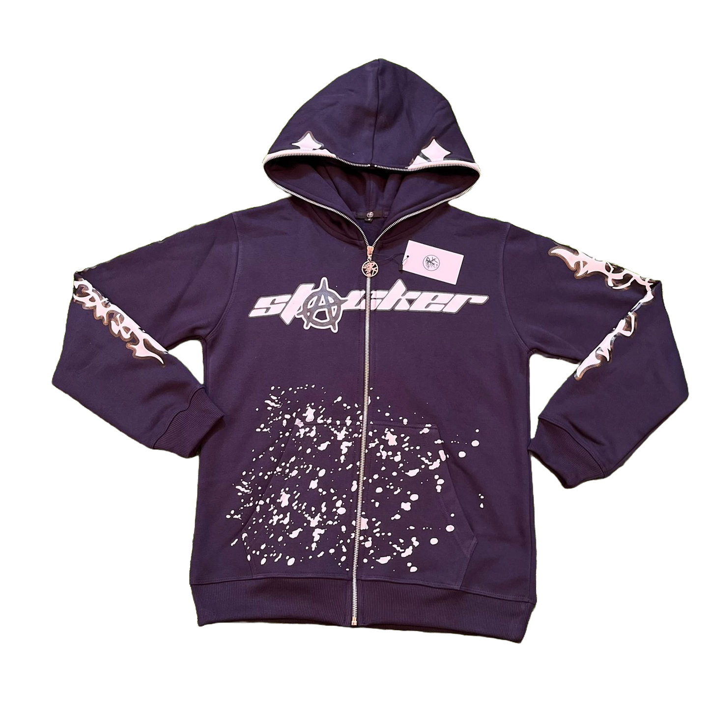 'Midnight Stacker' Full-Zip Hoodie (Navy)